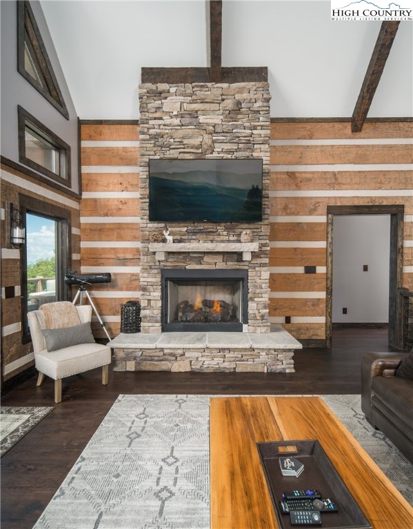 351 Broken Arrow Trail Boone, NC 28607 - Photo 11 of 48 a living room with furniture and a fireplace
