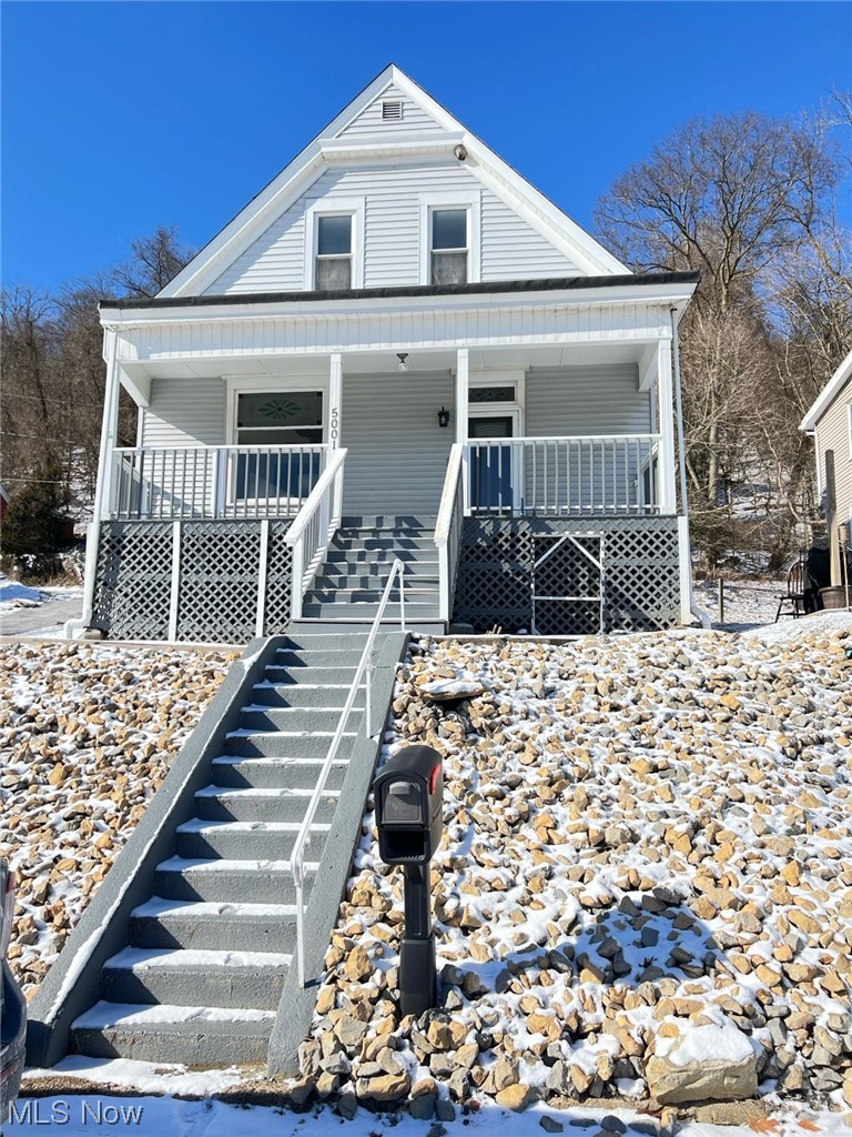 5001 Atchison Road Bellaire, OH 43906 - Photo 1 of 27 View of front of property with covered porch
