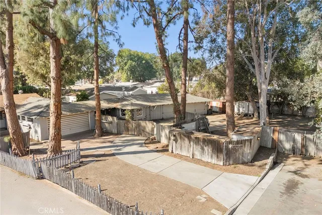 a view of a house with a patio