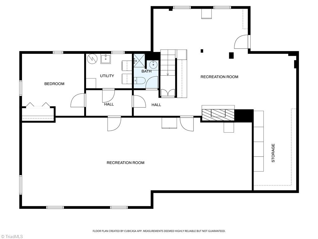 706 Friar Tuck Road Winston-Salem, NC 27104 - Photo 33 of 34 Basement floor plan