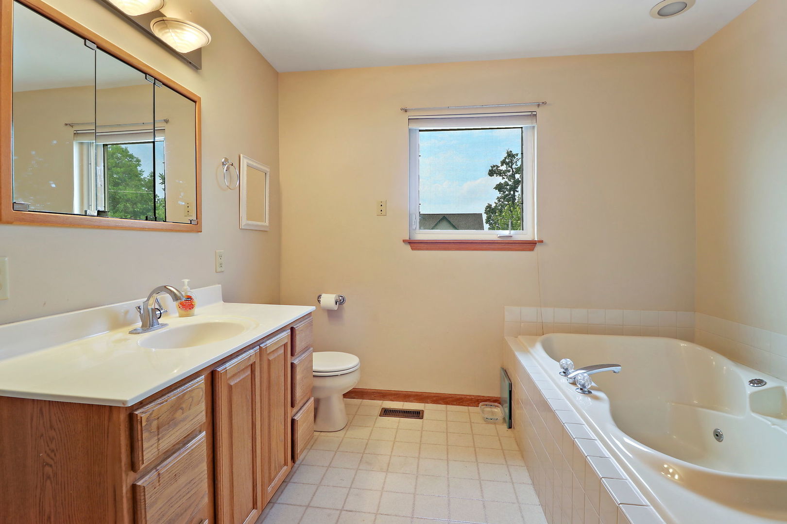 39 Rushmore Road Fox Lake, IL 60020 - Photo 21 of 38 a bathroom with a sink a toilet and a bathtub