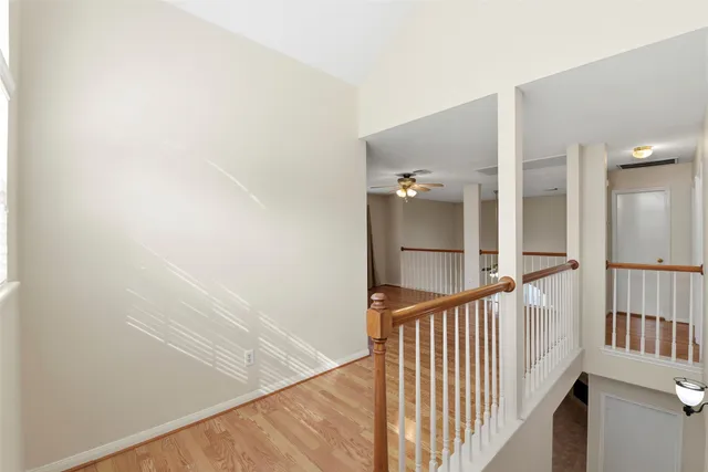 a view of a stairs and an entryway