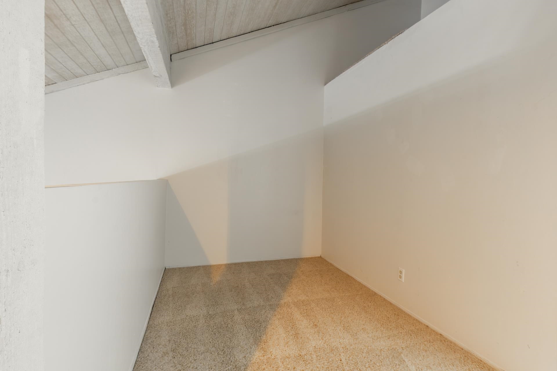 362 Old Mammoth Road, Unit 59 Mammoth Lakes, CA 93546 - Photo 12 of 35 Vaulted wood-finish ceiling with exposed beams