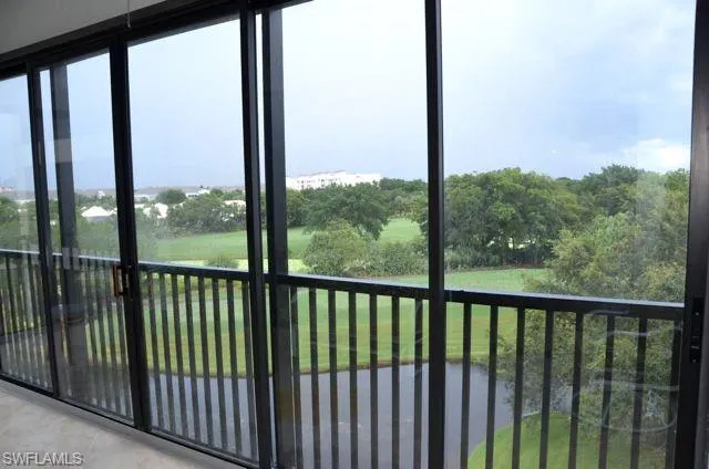 a view of a city from a balcony