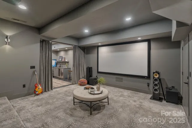 a room with gym equipment and a large window