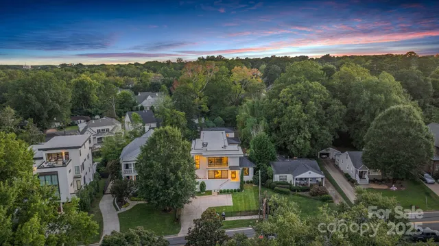 an aerial view of multiple house