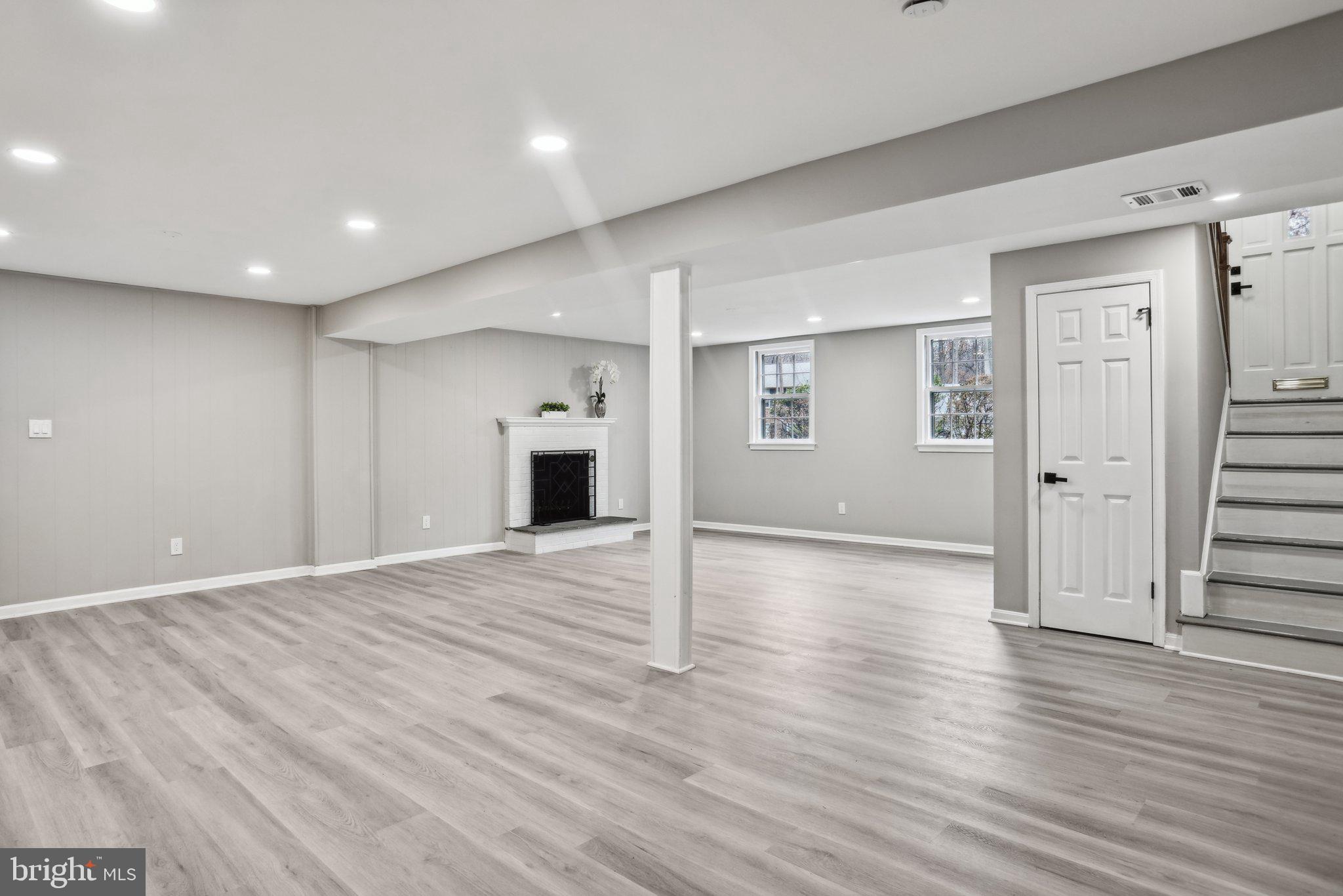 8826 Stark Road Annandale, VA 22003 - Photo 33 of 47 Lower Level Rec Room with Wood burning Fireplace