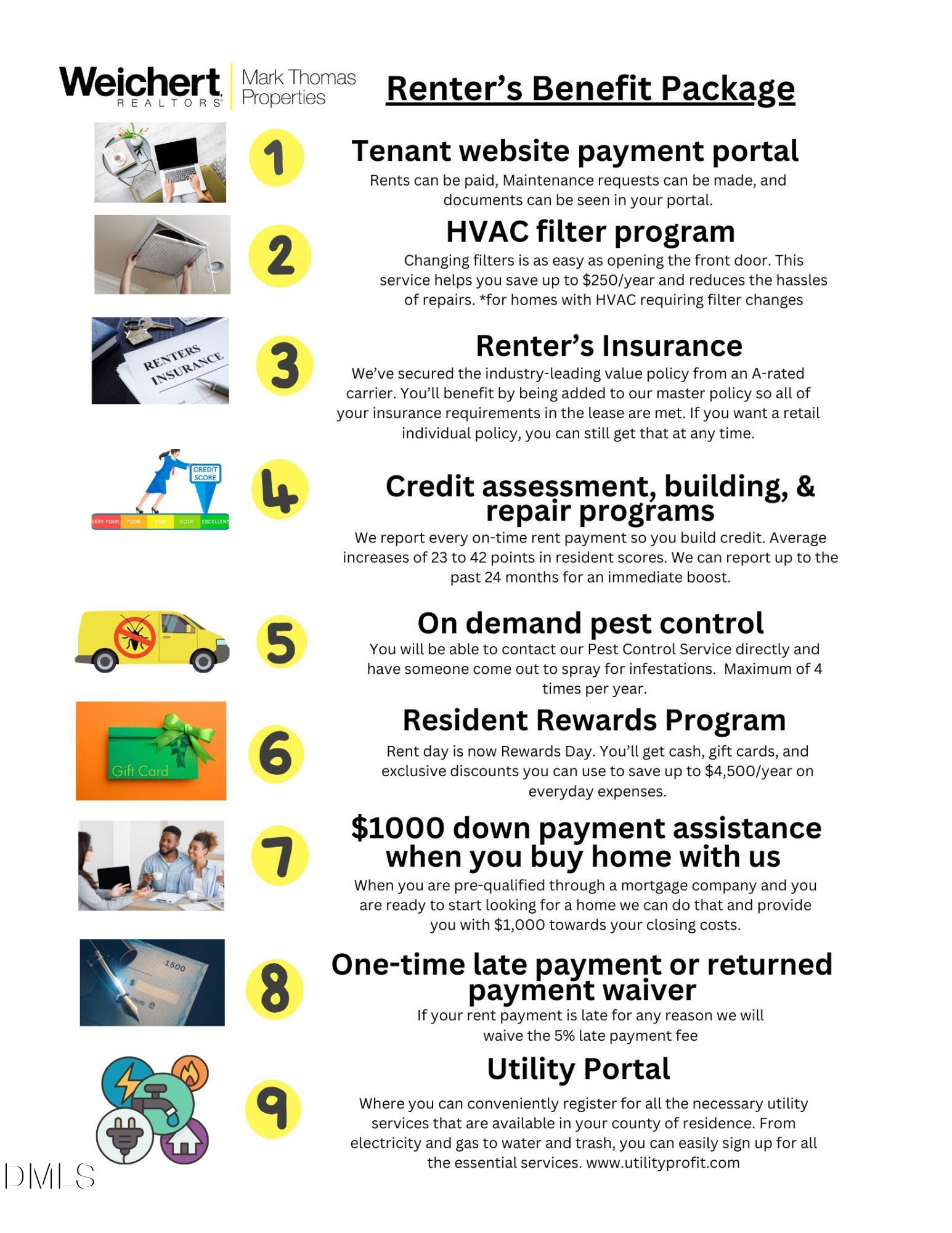 1326 Holly Grove Way Durham, NC 27713 - Photo 30 of 30 tenant benefits package flyer