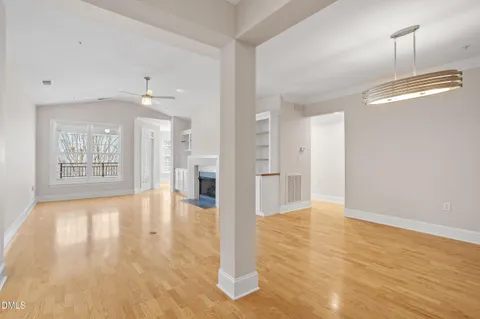 an empty room with a window