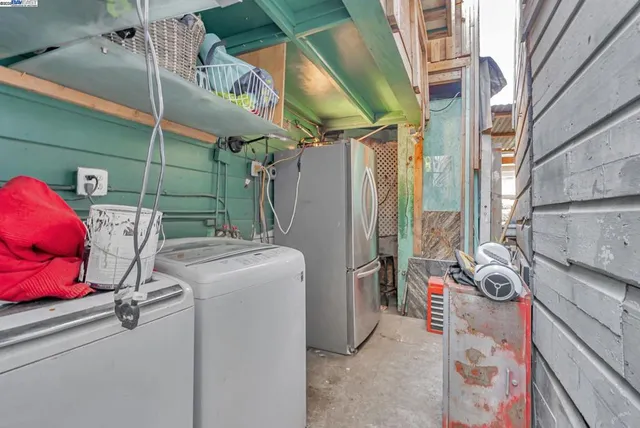 a view of storage and utility room