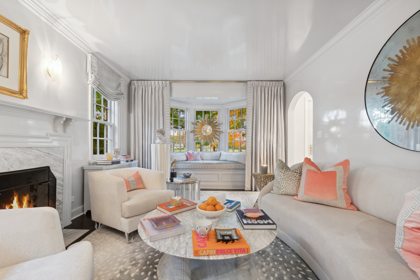 85 Sunset Place Lake Forest, IL 60045 - Photo 5 of 64 a living room with furniture and a fireplace