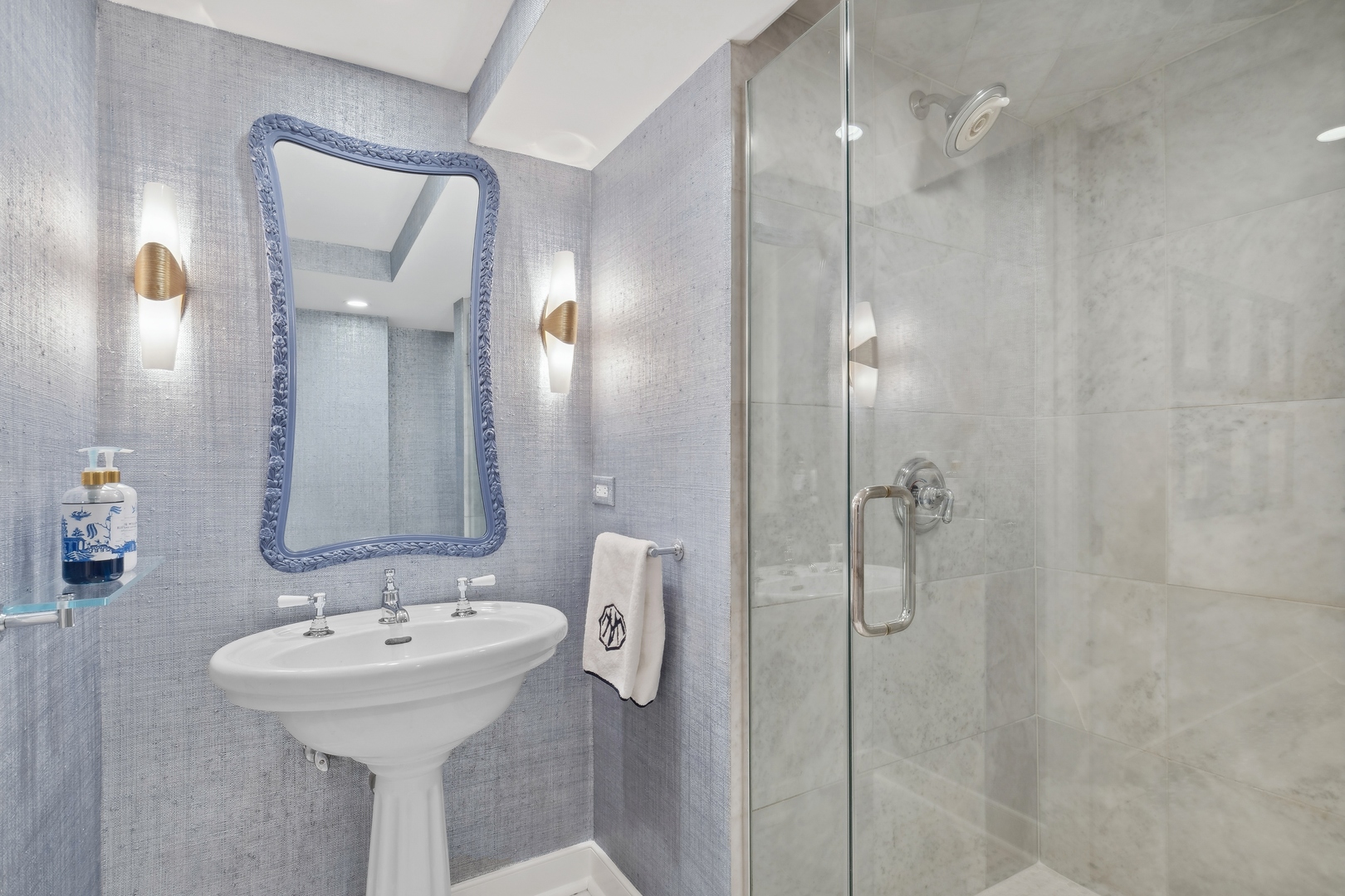 85 Sunset Place Lake Forest, IL 60045 - Photo 55 of 64 a bathroom with a sink a toilet and shower