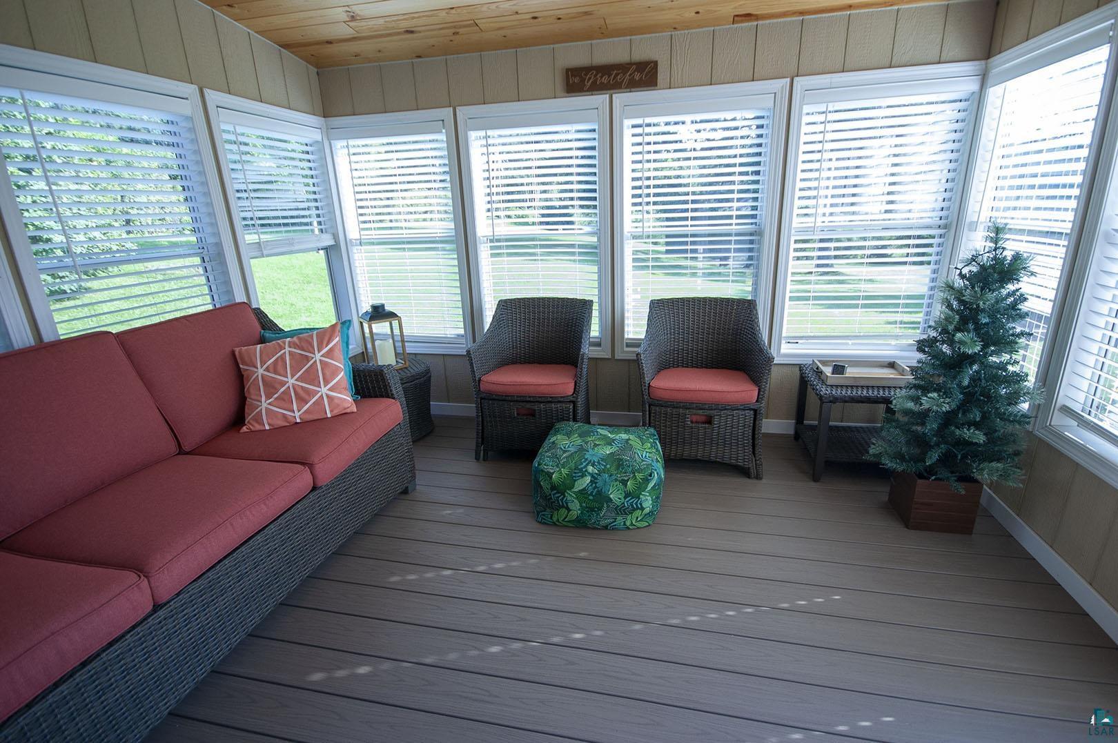 4726 Hermantown Road Hermantown, MN 55811 - Photo 32 of 40 Sunroom featuring wood ceiling