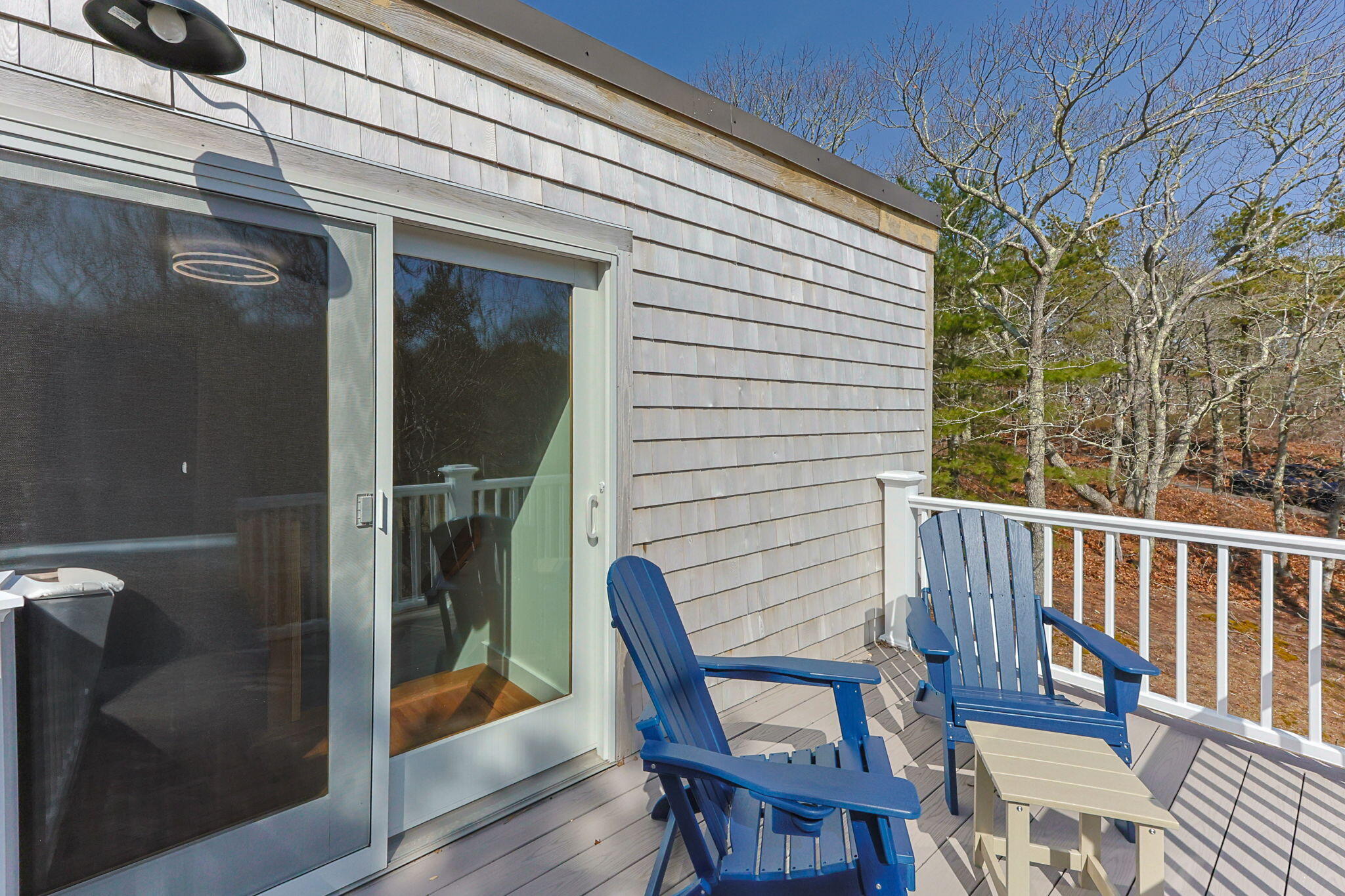 6 Deer Path Truro, MA 02666 - Photo 34 of 41 a view of a chair and table in the balcony