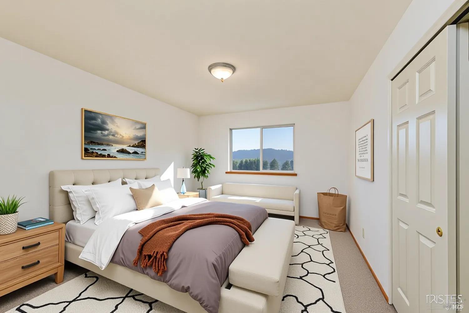 27841 Poppy Drive Willits, CA 95490 - Photo 14 of 17 a bedroom with a large bed and a couch