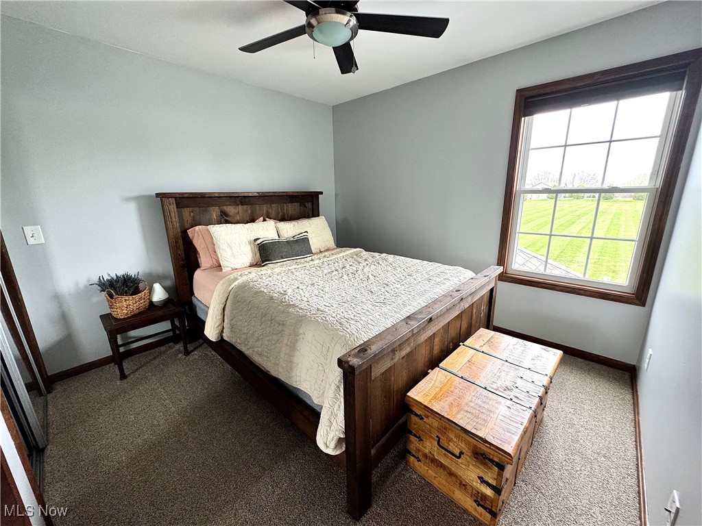 3450 Secrest Road Wooster, OH 44691 - Photo 25 of 34 Bedroom with ceiling fan, and carpet flooring