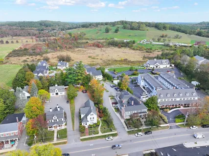 an aerial view of multiple house