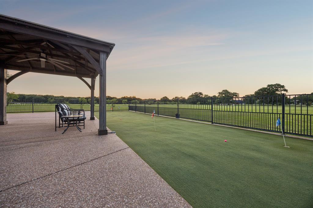 174 King Ranch Court Fort Worth, TX 76108 - Photo 34 of 40 Putting Green and Covered Pergola for gorgeous views of lot.