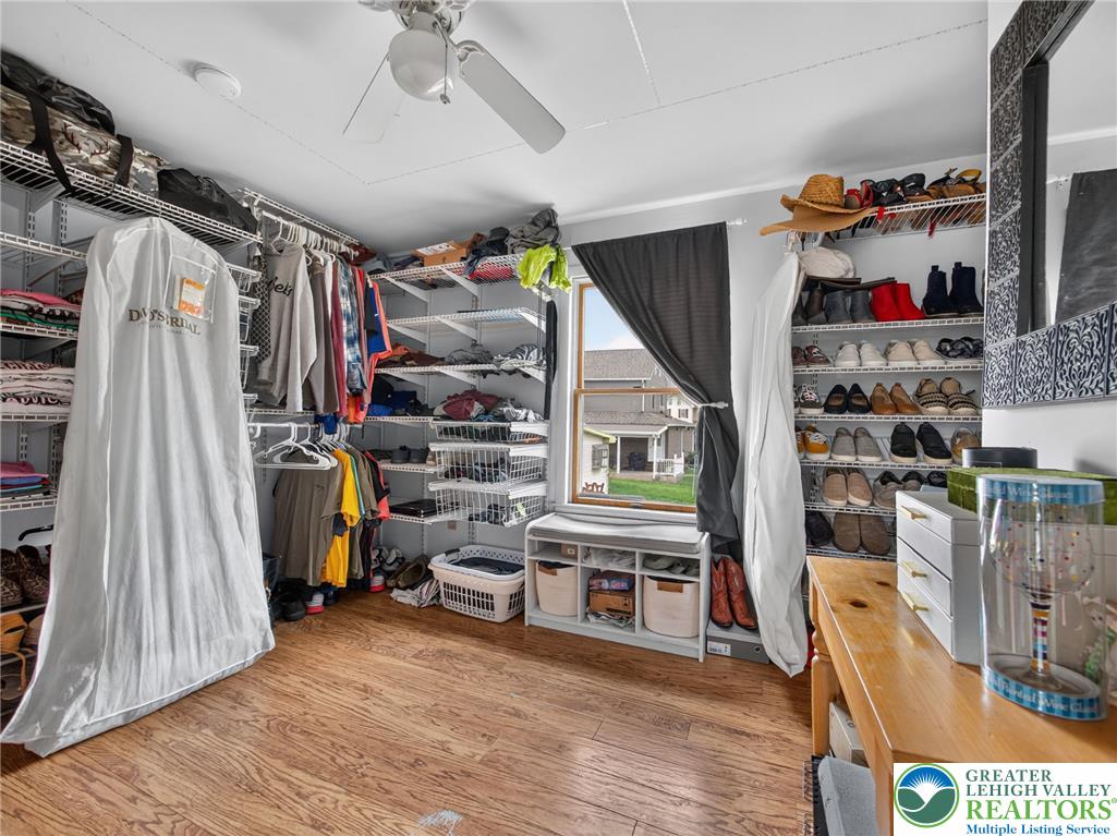 2628 Levans Road Coplay, PA 18037 - Photo 42 of 54 Ample storage solutions define this practical and well-organized walk-in closet.