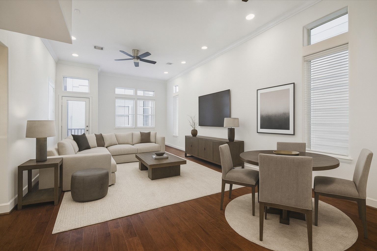 405 North Nagle Street, Unit B Houston, TX 77003 - Photo 2 of 24 a living room with furniture and a flat screen tv
