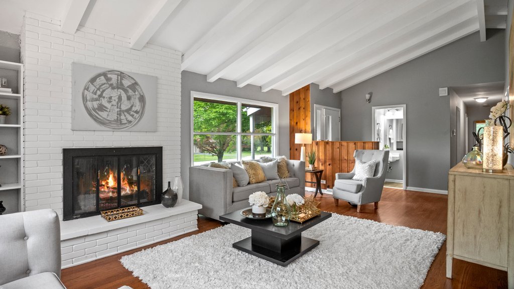 2803 Perry Road Flossmoor, IL 60422 - Photo 7 of 31 a living room with furniture and a fireplace