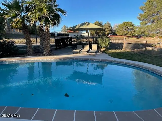 a view of a yard with a sitting space