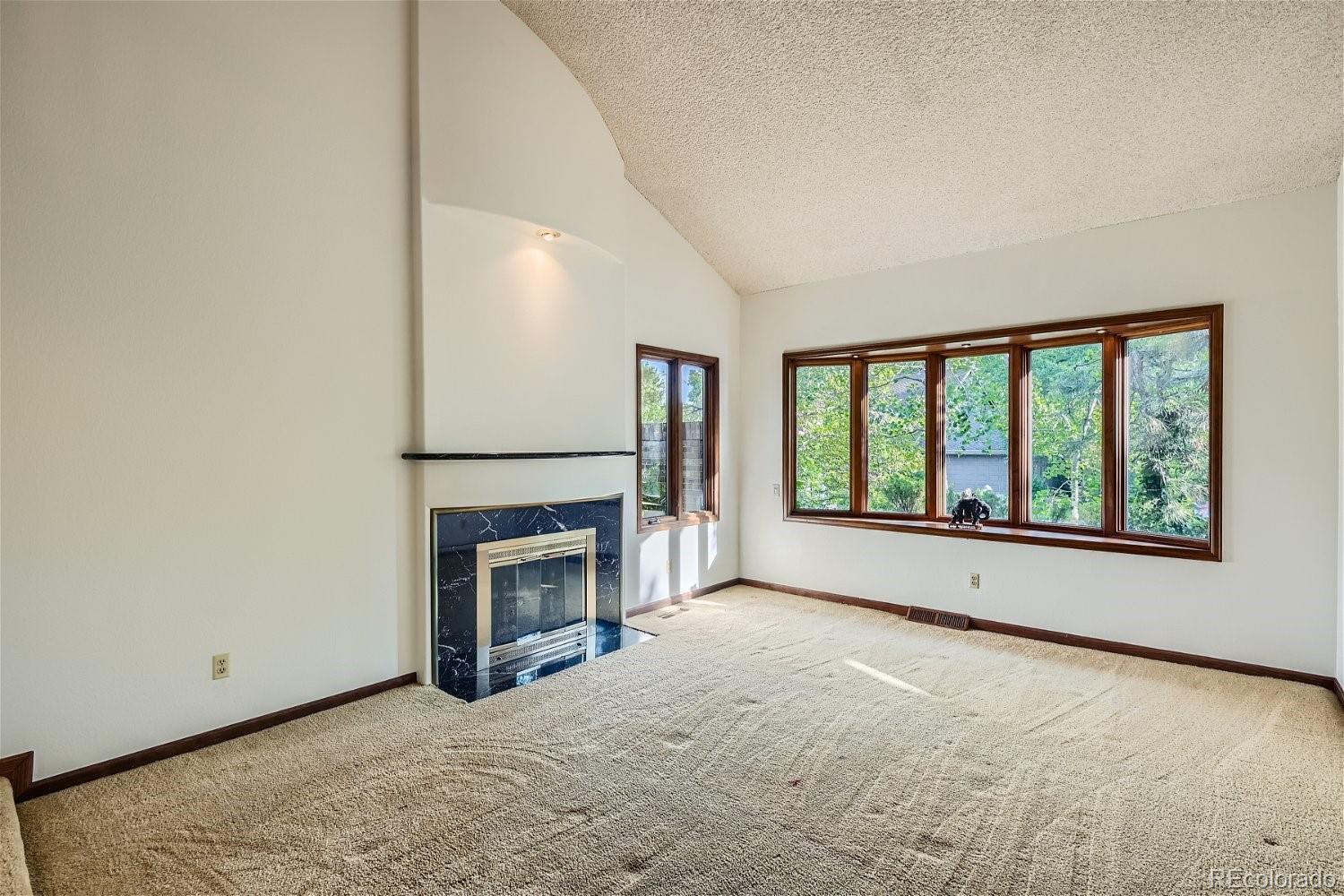 3398 East Easter Place Centennial, CO 80122 - Photo 3 of 28 an empty room with fireplace and windows