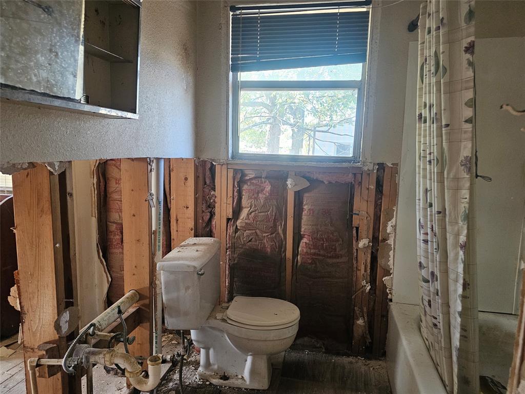 1008 Sixth Street Bangs, TX 76823 - Photo 6 of 24 a bathroom with a toilet and a shower
