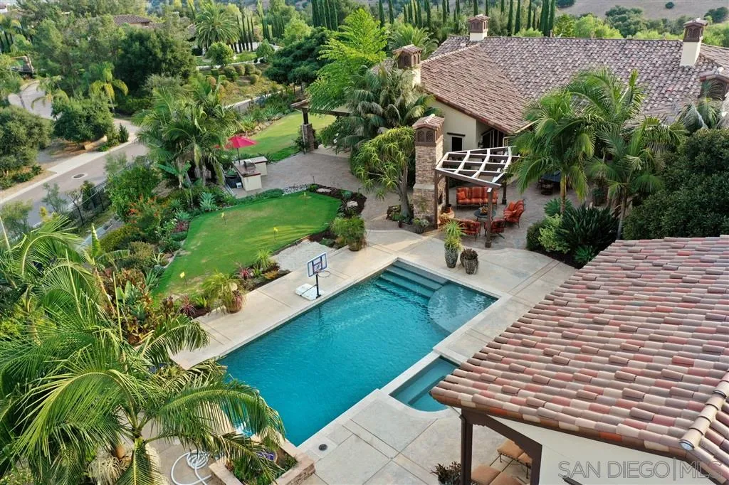 4142 Bridlewood Road Fallbrook, CA 92028 - Photo 20 of 25 an aerial view of a house with garden space and street view