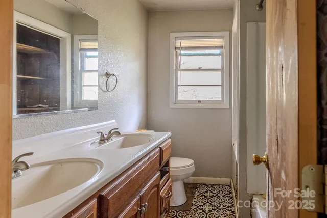 a bathroom with a sink and a toilet