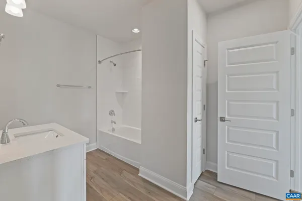 a view of a swimming pool and an outdoor space