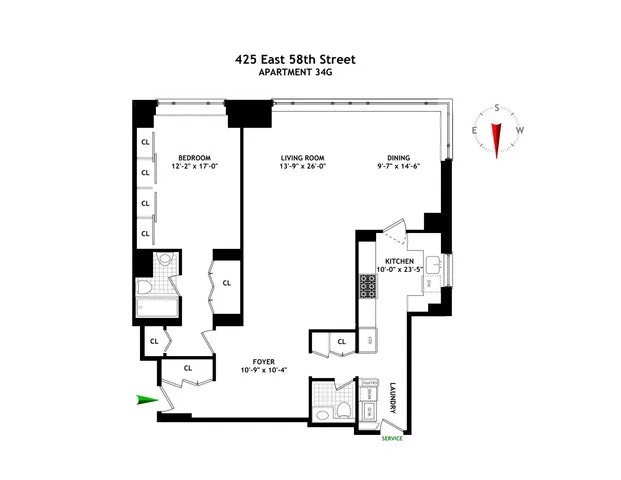 $1,795,000 | 425 East 58th Street, Unit 34G | Sutton Place