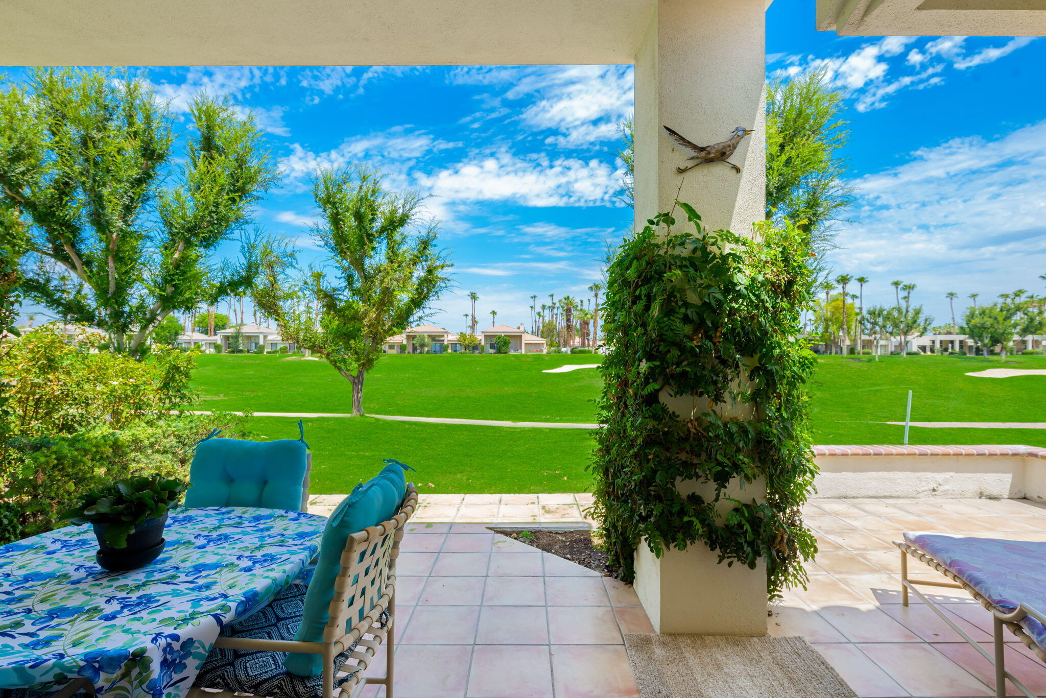 54912 Shoal Creek La Quinta, CA 92253 - Photo 29 of 36 a view of a backyard with plants and a patio