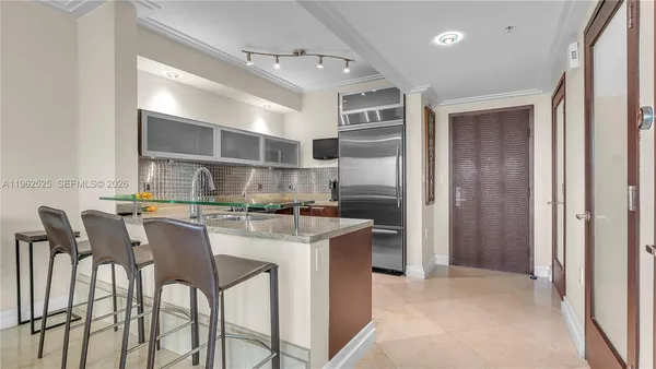 a kitchen that has a cabinets and a stove