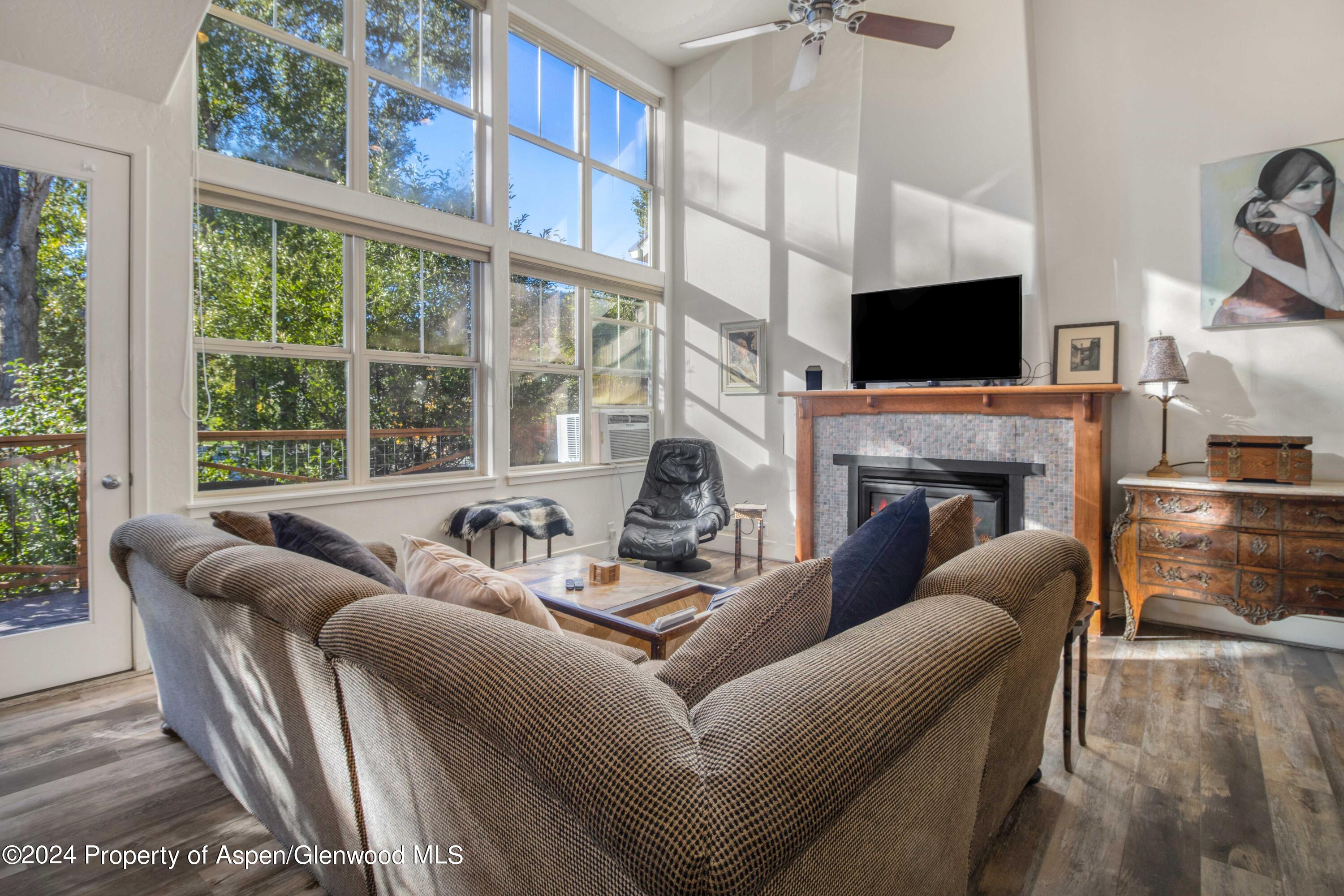 532 Evans Court Basalt, CO 81621 - Photo 11 of 22 a living room with furniture a fireplace and a flat screen tv