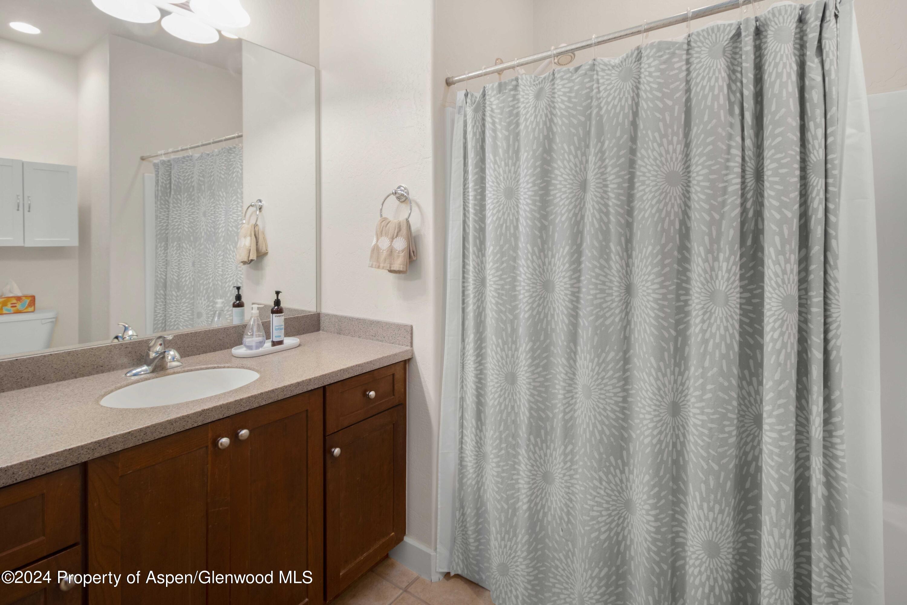 532 Evans Court Basalt, CO 81621 - Photo 22 of 22 a bathroom with a double vanity sink and mirror