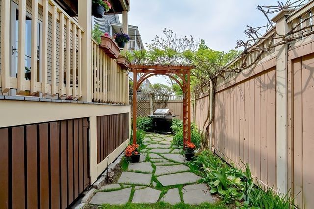 a view of a blue door