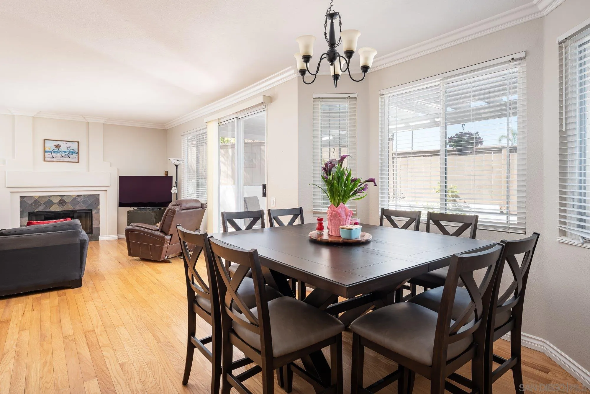 657 Cantara Lane Vista, CA 92081 - Photo 16 of 61 a view of a dining room with furniture window and outside view