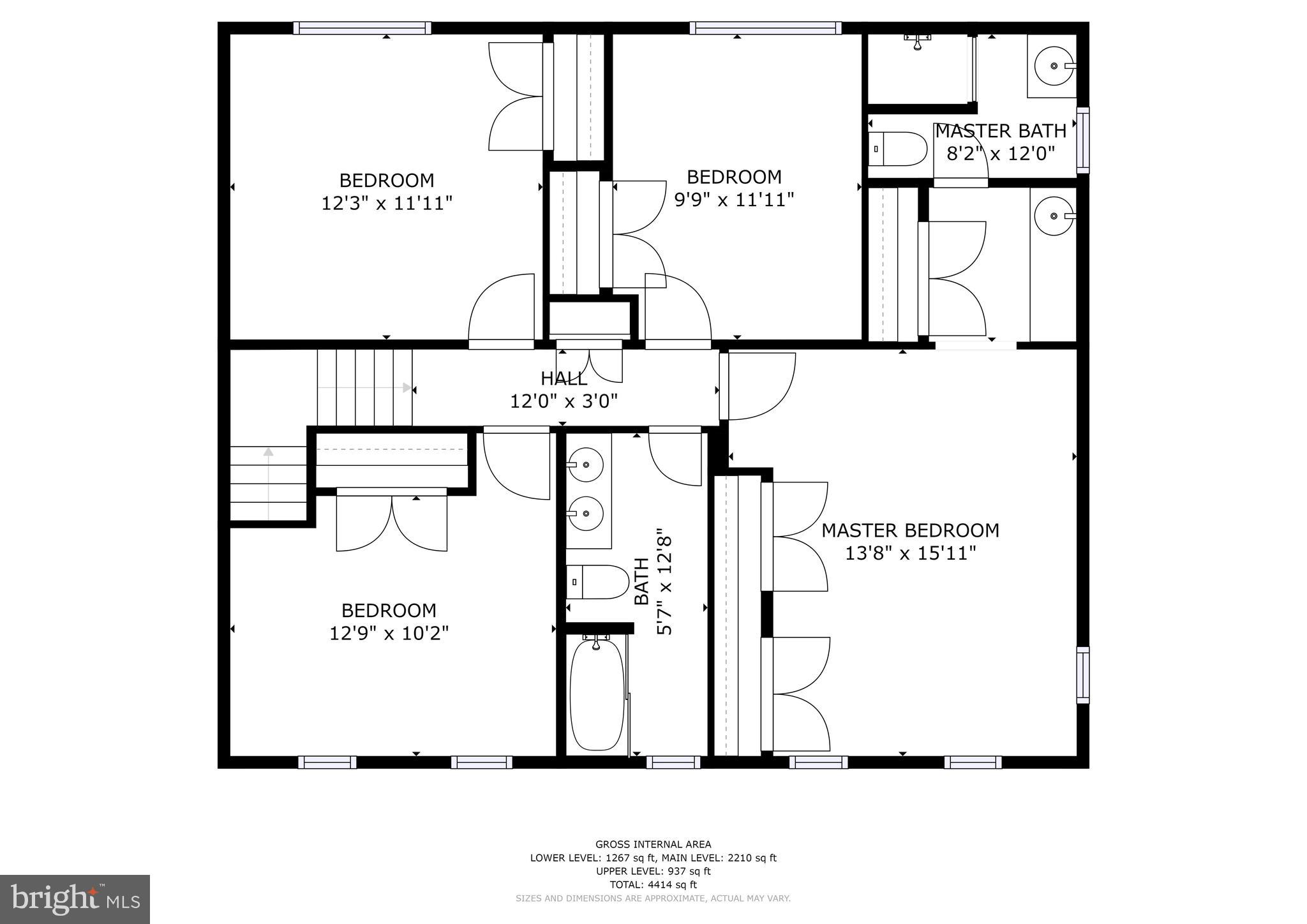 14125 Rippling Brook Drive Silver Spring, MD 20906 - Photo 53 of 54 Upper Level Floor Plan