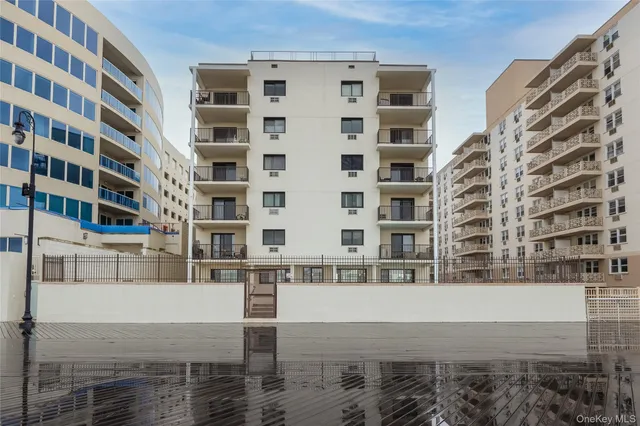 a view of a tall building with a outdoor space