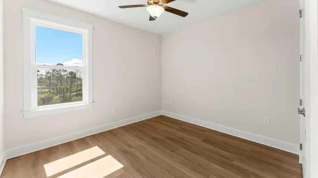 a view of an empty room and window