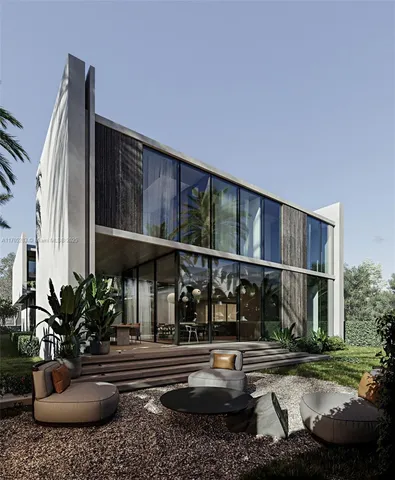 a house view with a garden space