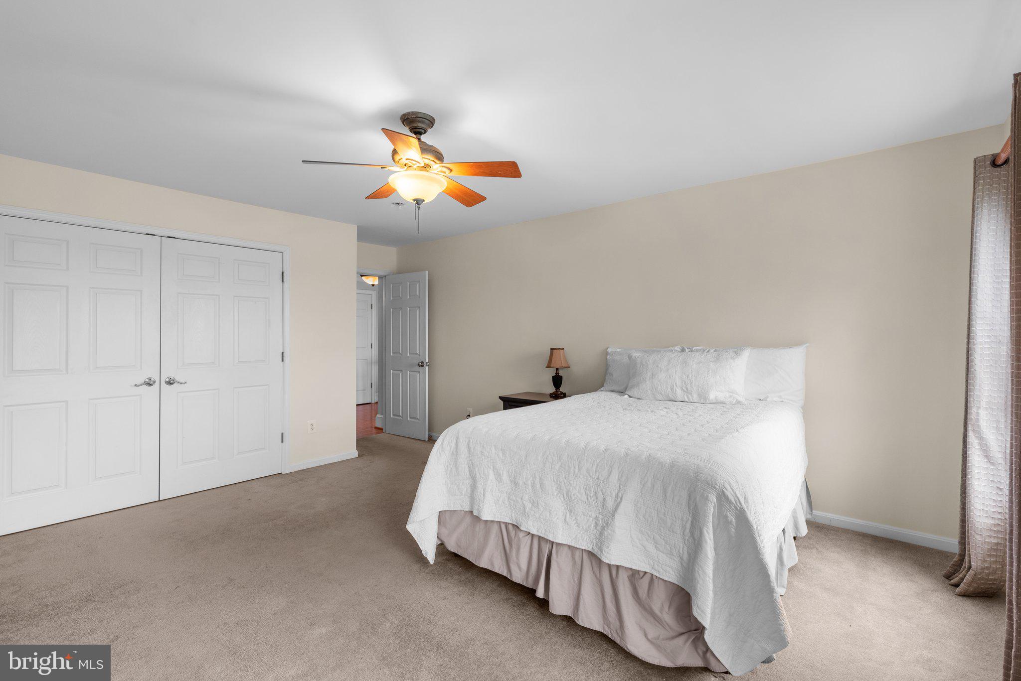 10855 Bethesda Church Road Damascus, MD 20872 - Photo 35 of 92 a spacious bedroom with a bed and a chandelier