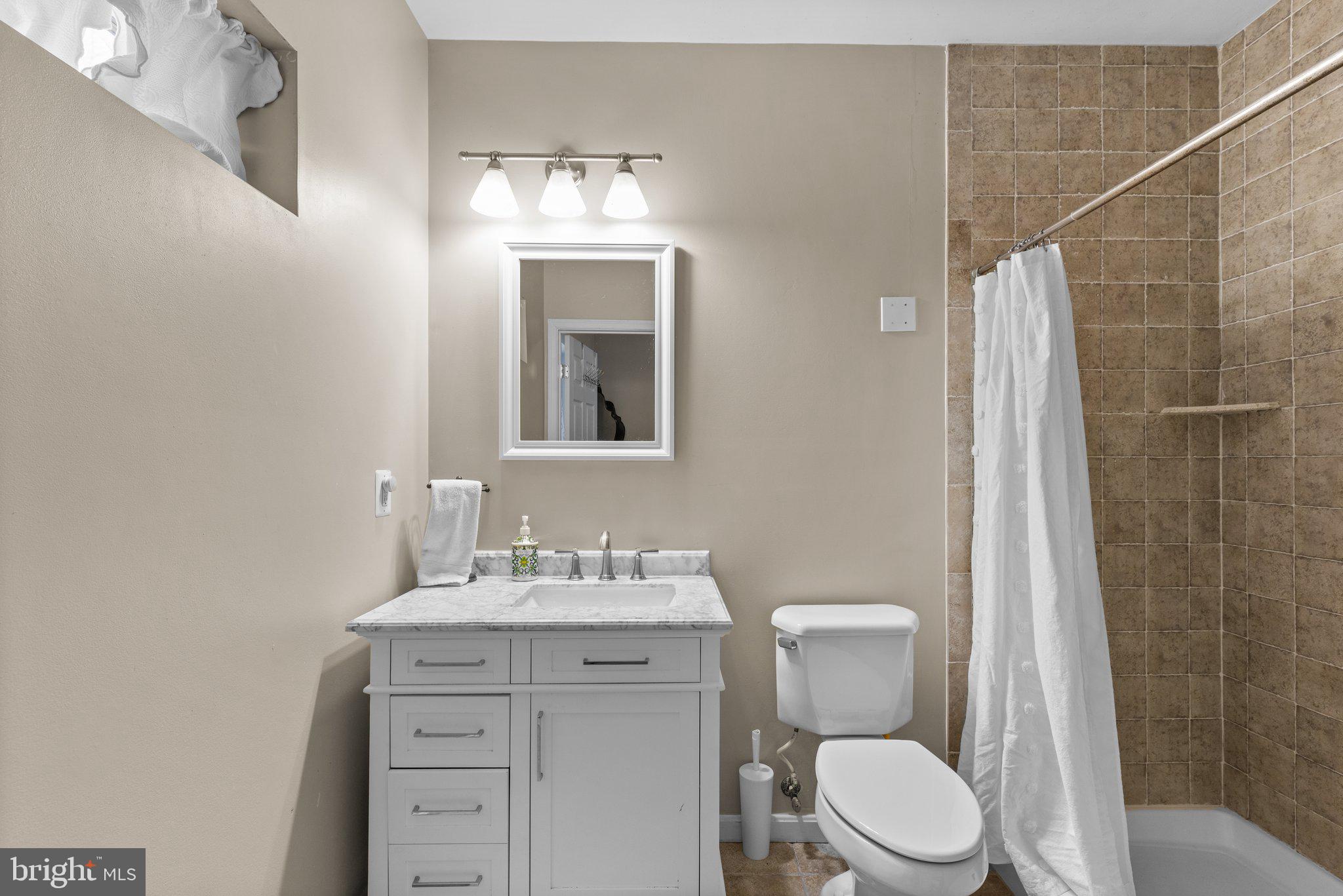 10855 Bethesda Church Road Damascus, MD 20872 - Photo 67 of 92 a bathroom with a toilet a sink and mirror