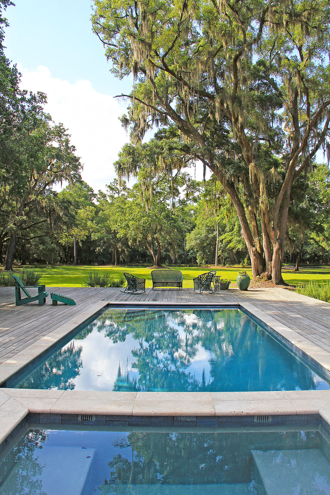 6775 Bears Bluff Road Wadmalaw Island, SC 29487 - Photo 18 of 26 Pool and backyard of main house