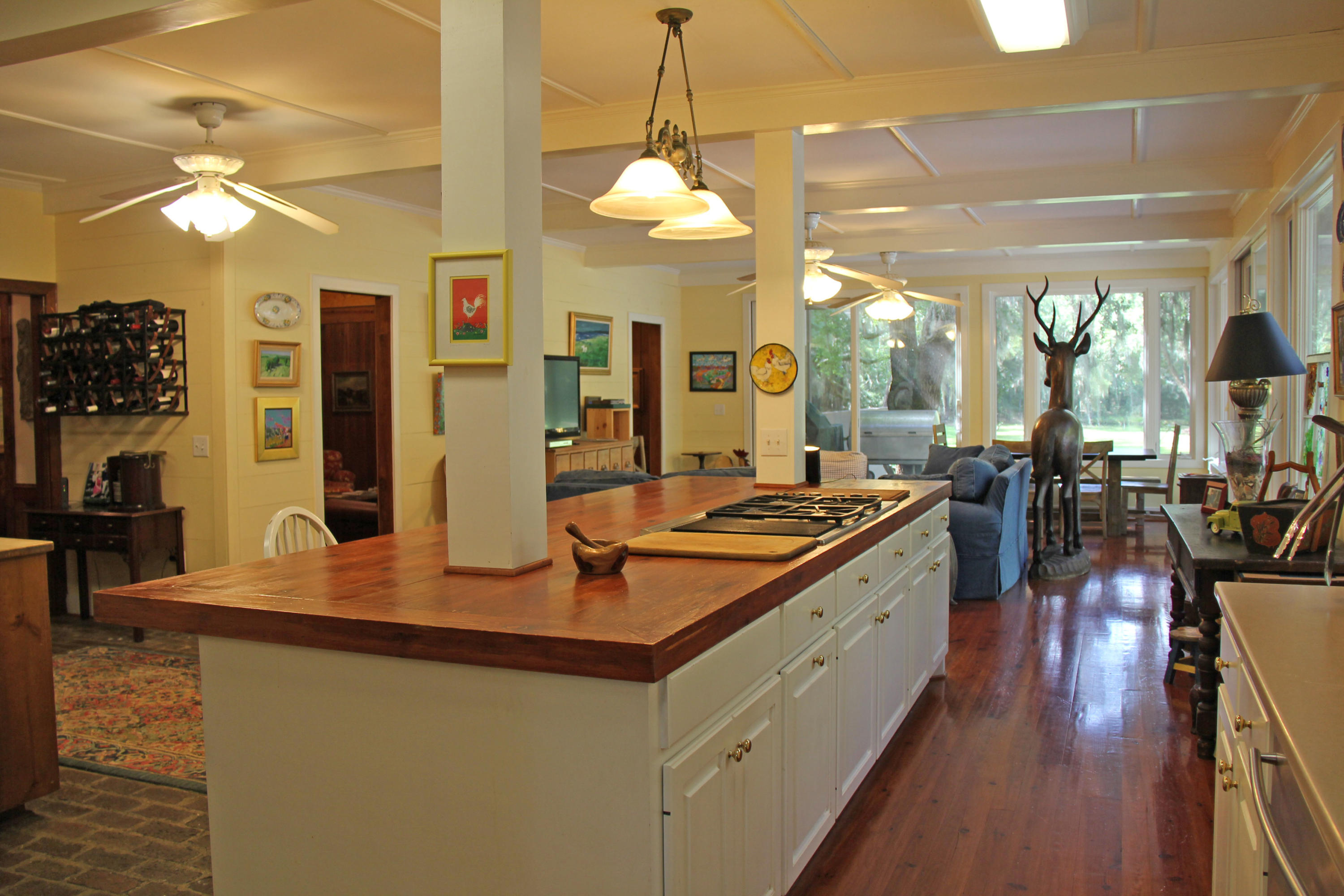 6775 Bears Bluff Road Wadmalaw Island, SC 29487 - Photo 10 of 26 Kitchen toward family room