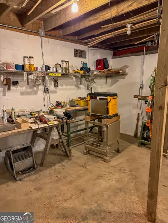 a view of storage and utility room