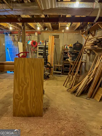 a view of storage and utility room