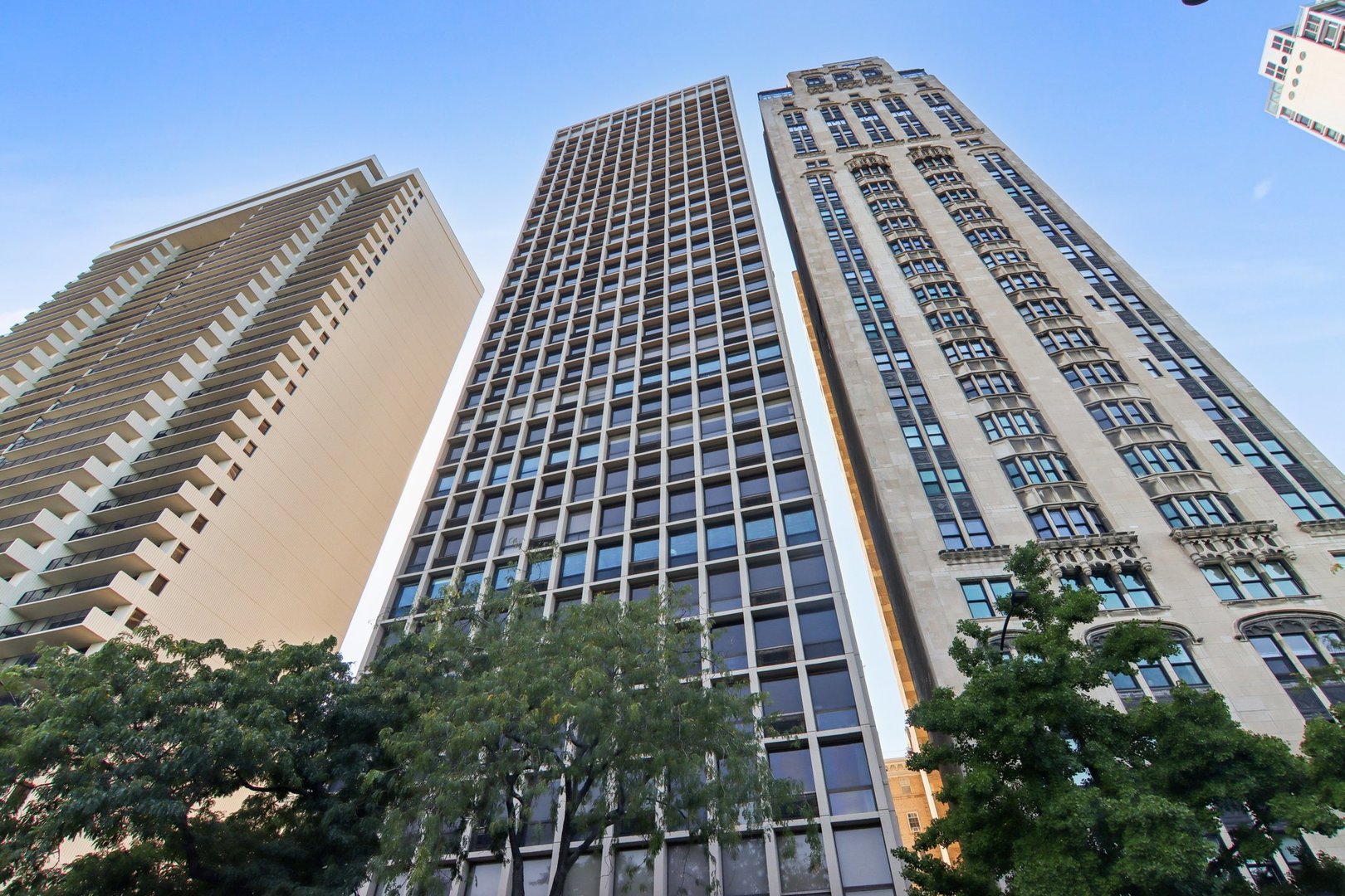 a front view of a building