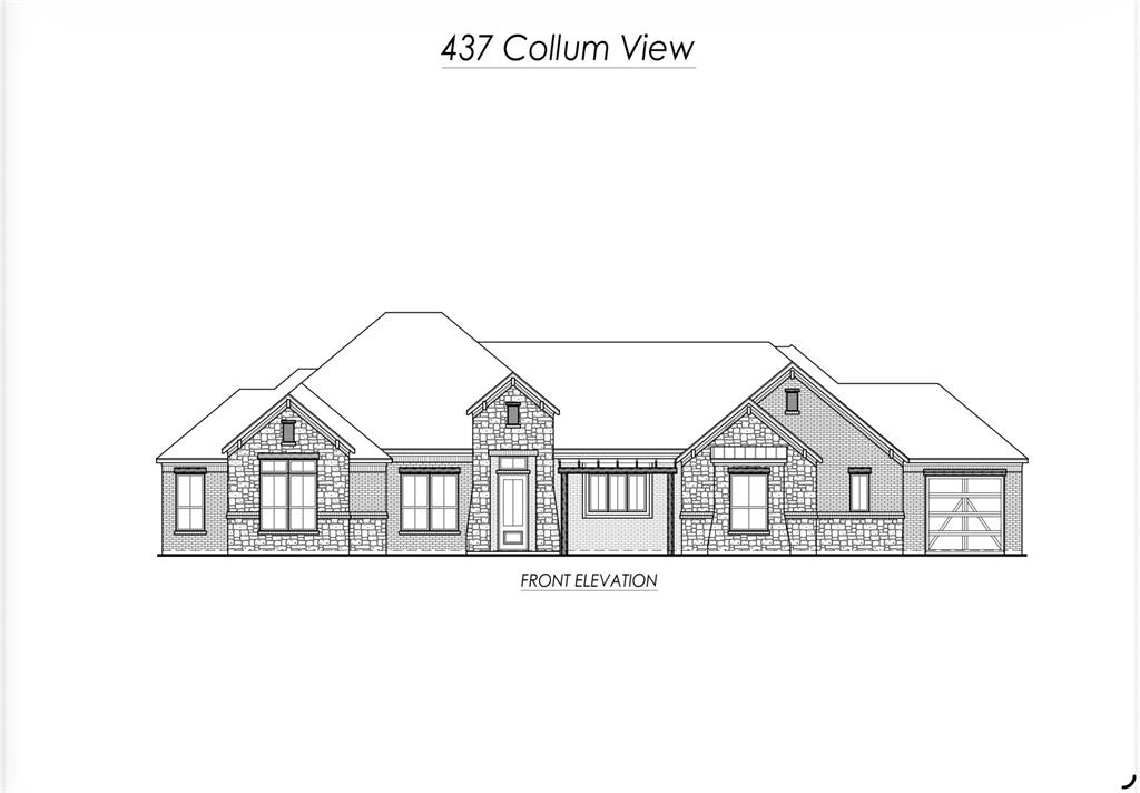 Architectural Drawing. Representing the front elevation of the property